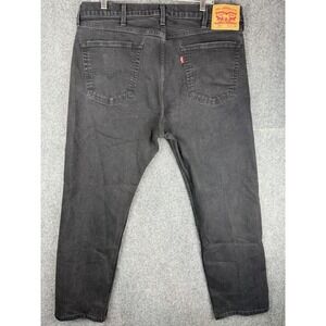 Levis 506 Jeans Mens 38x30 Black Straight Leg American Denim Pants Grunge